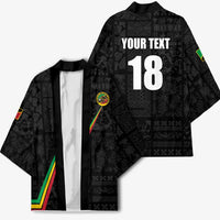 Custom Saint Kitts And Nevis Football Kimono Sugar Boyz Black Version - Wonder Print Shop