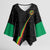 Custom Saint Kitts And Nevis Football Kimono Sleeve Blouse Sugar Boyz Black Version - Wonder Print Shop
