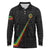 Custom Saint Kitts And Nevis Football Long Sleeve Polo Shirt Sugar Boyz Black Version - Wonder Print Shop