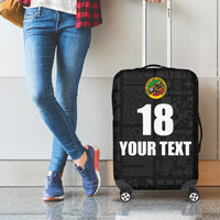 Custom Saint Kitts And Nevis Football Luggage Cover Sugar Boyz Black Version - Wonder Print Shop