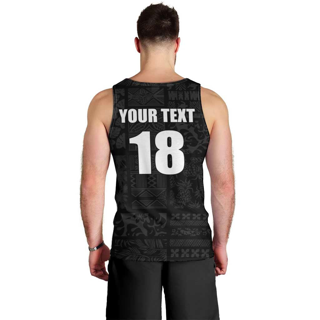 Custom Saint Kitts And Nevis Football Men Tank Top Sugar Boyz Black Version - Wonder Print Shop