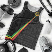 Custom Saint Kitts And Nevis Football Men Tank Top Sugar Boyz Black Version - Wonder Print Shop