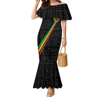 Custom Saint Kitts And Nevis Football Mermaid Dress Sugar Boyz Black Version - Wonder Print Shop