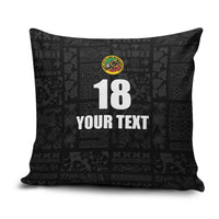 Custom Saint Kitts And Nevis Football Pillow Cover Sugar Boyz Black Version - Wonder Print Shop