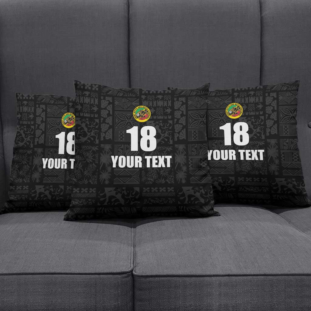 Custom Saint Kitts And Nevis Football Pillow Cover Sugar Boyz Black Version - Wonder Print Shop