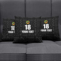 Custom Saint Kitts And Nevis Football Pillow Cover Sugar Boyz Black Version - Wonder Print Shop