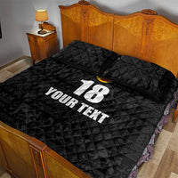 Custom Saint Kitts And Nevis Football Quilt Bed Set Sugar Boyz Black Version - Wonder Print Shop