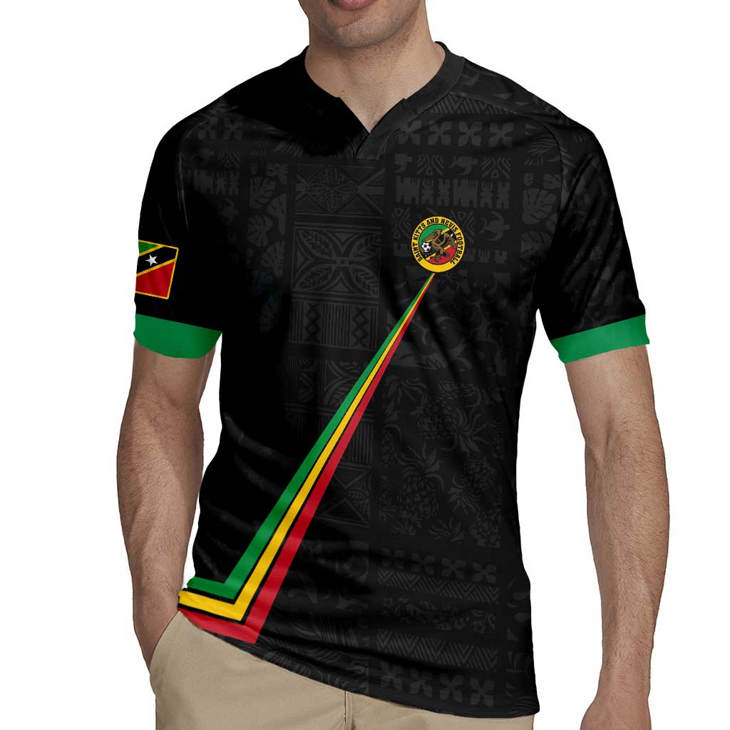 Custom Saint Kitts And Nevis Football Rugby Jersey Sugar Boyz Black Version - Wonder Print Shop