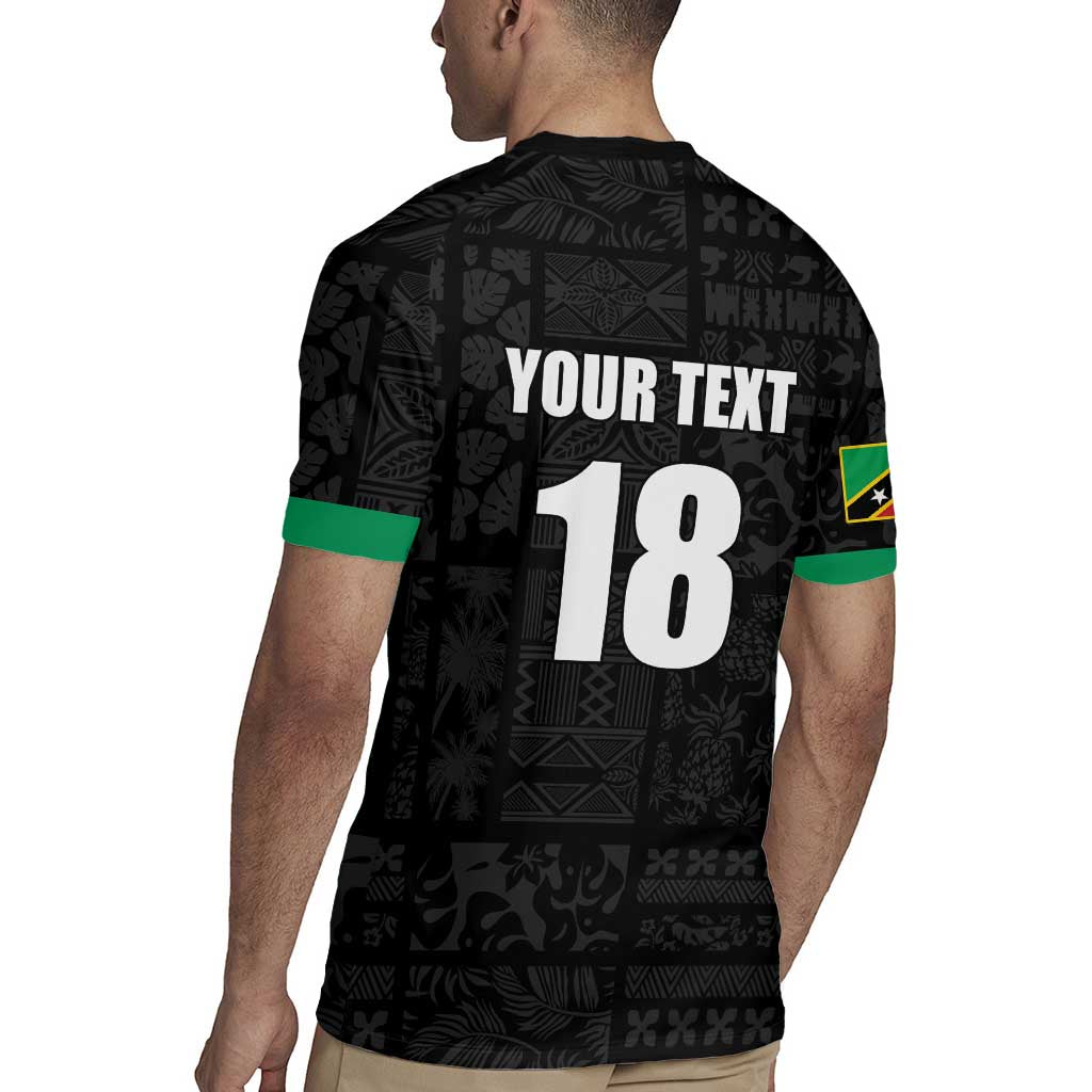 Custom Saint Kitts And Nevis Football Rugby Jersey Sugar Boyz Black Version - Wonder Print Shop