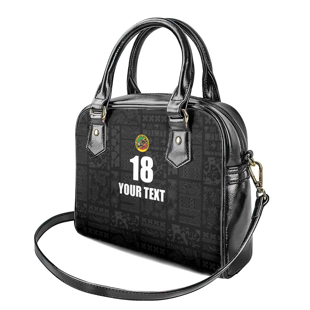 Custom Saint Kitts And Nevis Football Shoulder Handbag Sugar Boyz Black Version - Wonder Print Shop