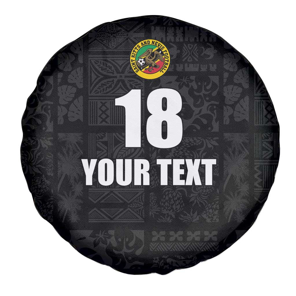 Custom Saint Kitts And Nevis Football Spare Tire Cover Sugar Boyz Black Version - Wonder Print Shop