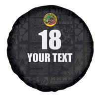 Custom Saint Kitts And Nevis Football Spare Tire Cover Sugar Boyz Black Version - Wonder Print Shop