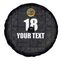 Custom Saint Kitts And Nevis Football Spare Tire Cover Sugar Boyz Black Version - Wonder Print Shop