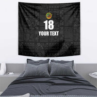 Custom Saint Kitts And Nevis Football Tapestry Sugar Boyz Black Version - Wonder Print Shop