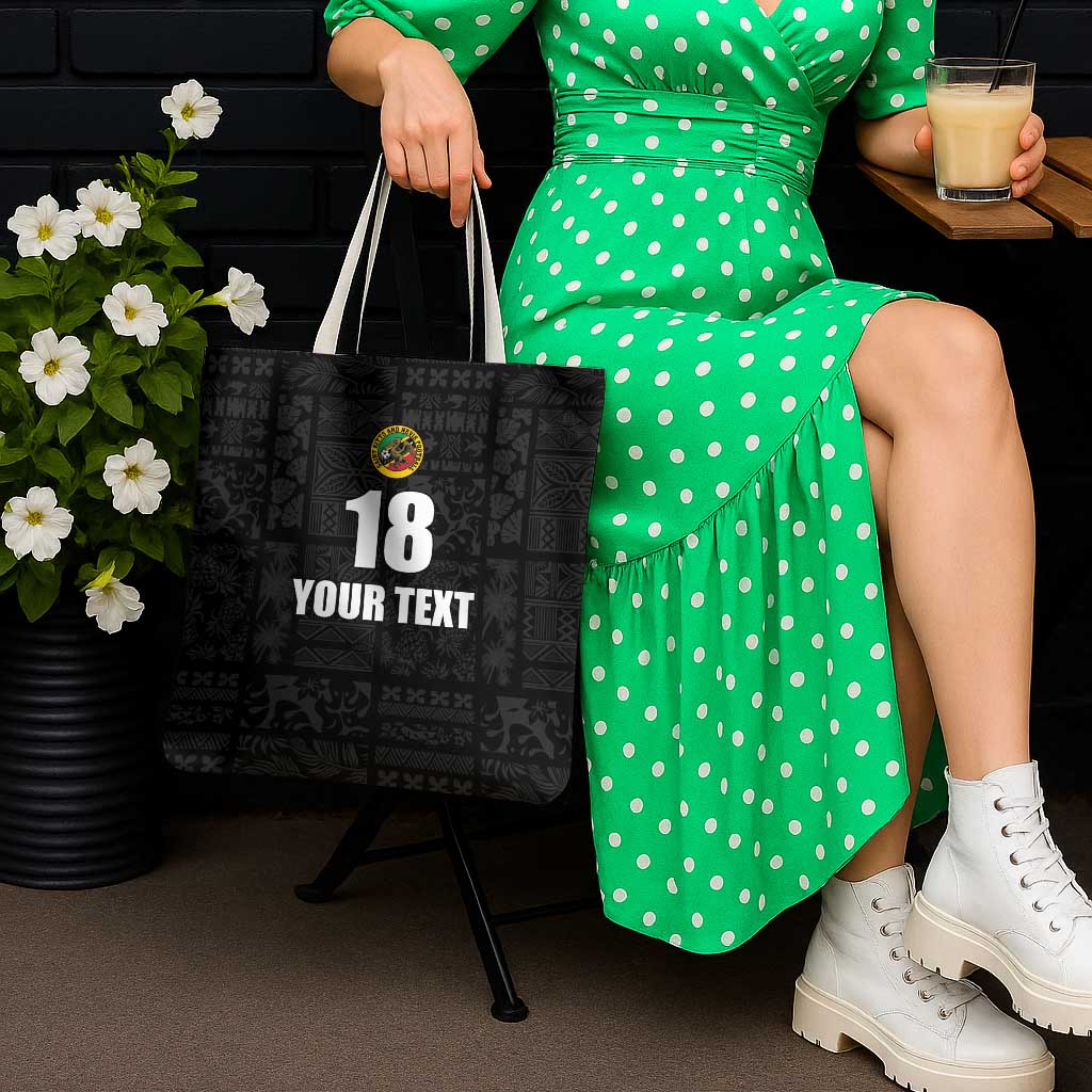 Custom Saint Kitts And Nevis Football Tote Bag Sugar Boyz Black Version - Wonder Print Shop