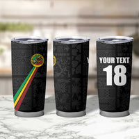 Custom Saint Kitts And Nevis Football Tumbler Cup Sugar Boyz Black Version - Wonder Print Shop