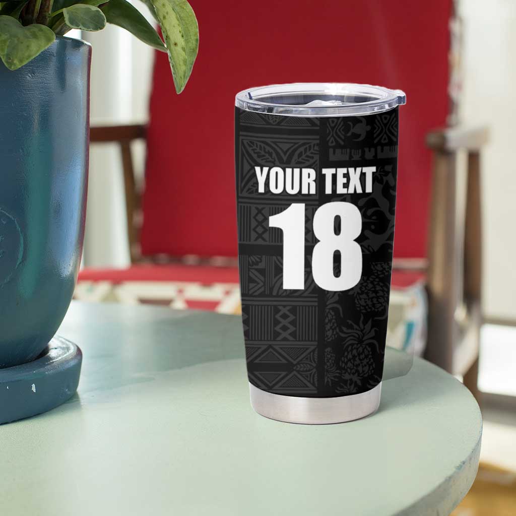 Custom Saint Kitts And Nevis Football Tumbler Cup Sugar Boyz Black Version - Wonder Print Shop