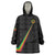 Custom Saint Kitts And Nevis Football Wearable Blanket Hoodie Sugar Boyz Black Version - Wonder Print Shop