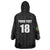 Custom Saint Kitts And Nevis Football Wearable Blanket Hoodie Sugar Boyz Black Version - Wonder Print Shop