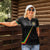 Custom Saint Kitts And Nevis Football Women Polo Shirt Sugar Boyz Black Version - Wonder Print Shop