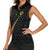 Custom Saint Kitts And Nevis Football Women Sleeveless Polo Shirt Sugar Boyz Black Version - Wonder Print Shop