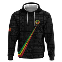 Custom Saint Kitts And Nevis Football Zip Hoodie Sugar Boyz Black Version - Wonder Print Shop
