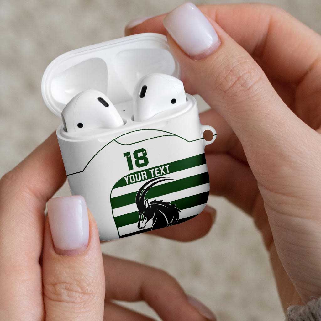 Custom Zimbabwe Rugby AirPods Case The Sables Go Champion - Wonder Print Shop