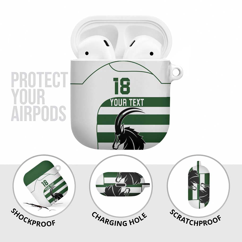 Custom Zimbabwe Rugby AirPods Case The Sables Go Champion - Wonder Print Shop