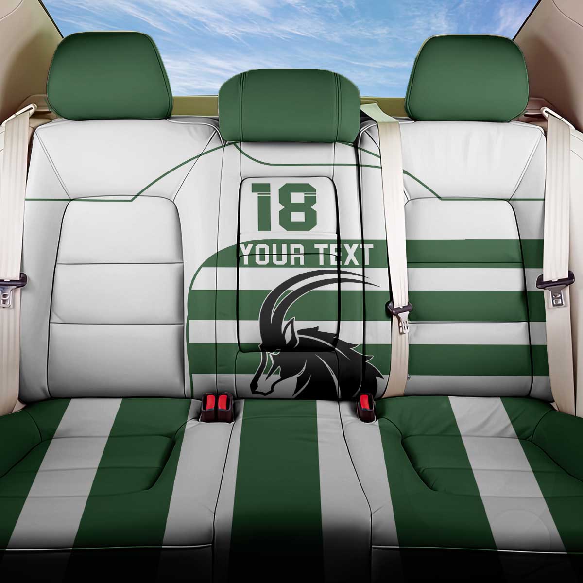 Custom Zimbabwe Rugby Back Car Seat Cover The Sables Go Champion - Wonder Print Shop