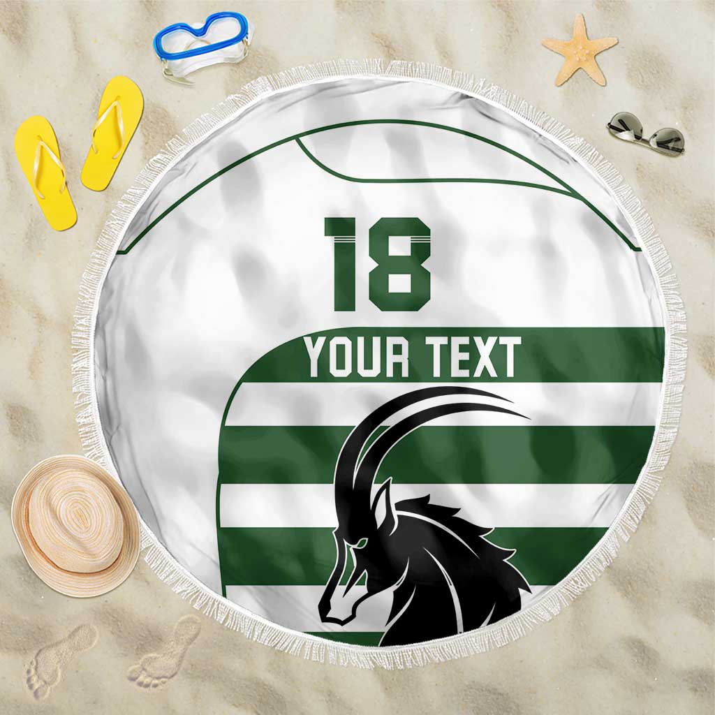 Custom Zimbabwe Rugby Beach Blanket The Sables Go Champion - Wonder Print Shop