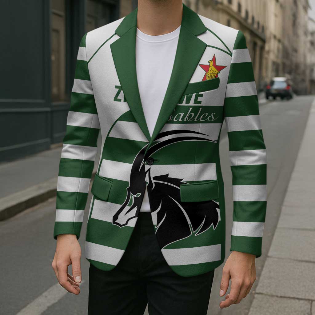 Custom Zimbabwe Rugby Blazer The Sables Go Champion - Wonder Print Shop