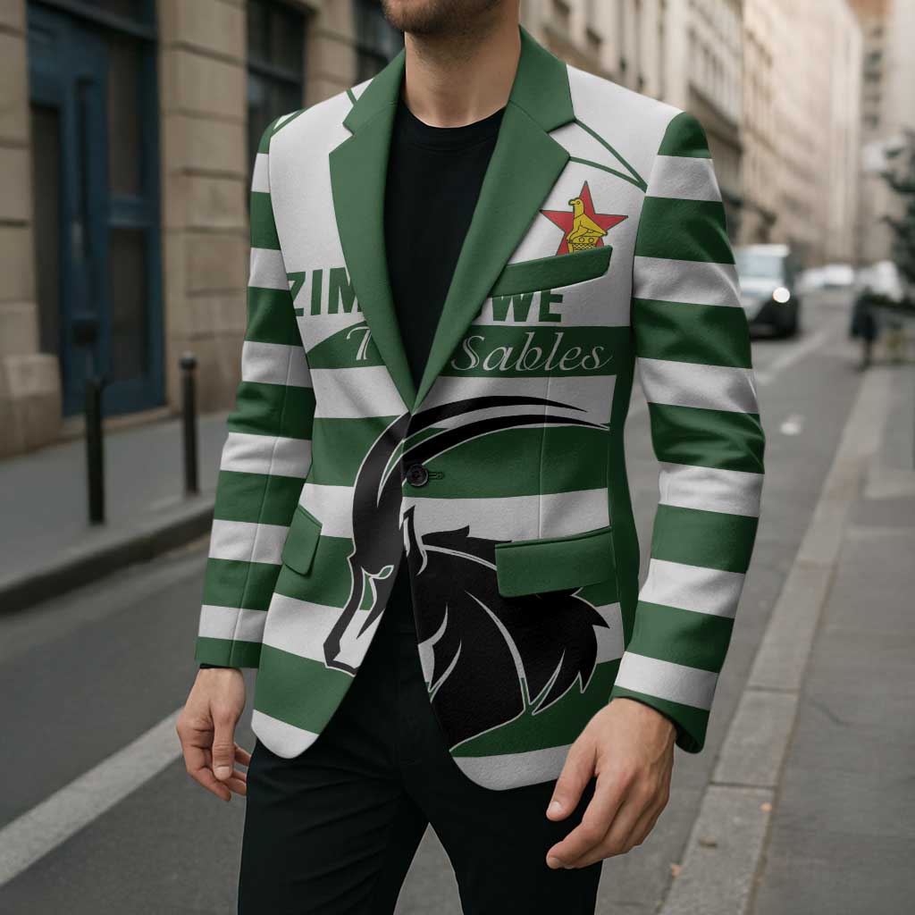 Custom Zimbabwe Rugby Blazer The Sables Go Champion - Wonder Print Shop