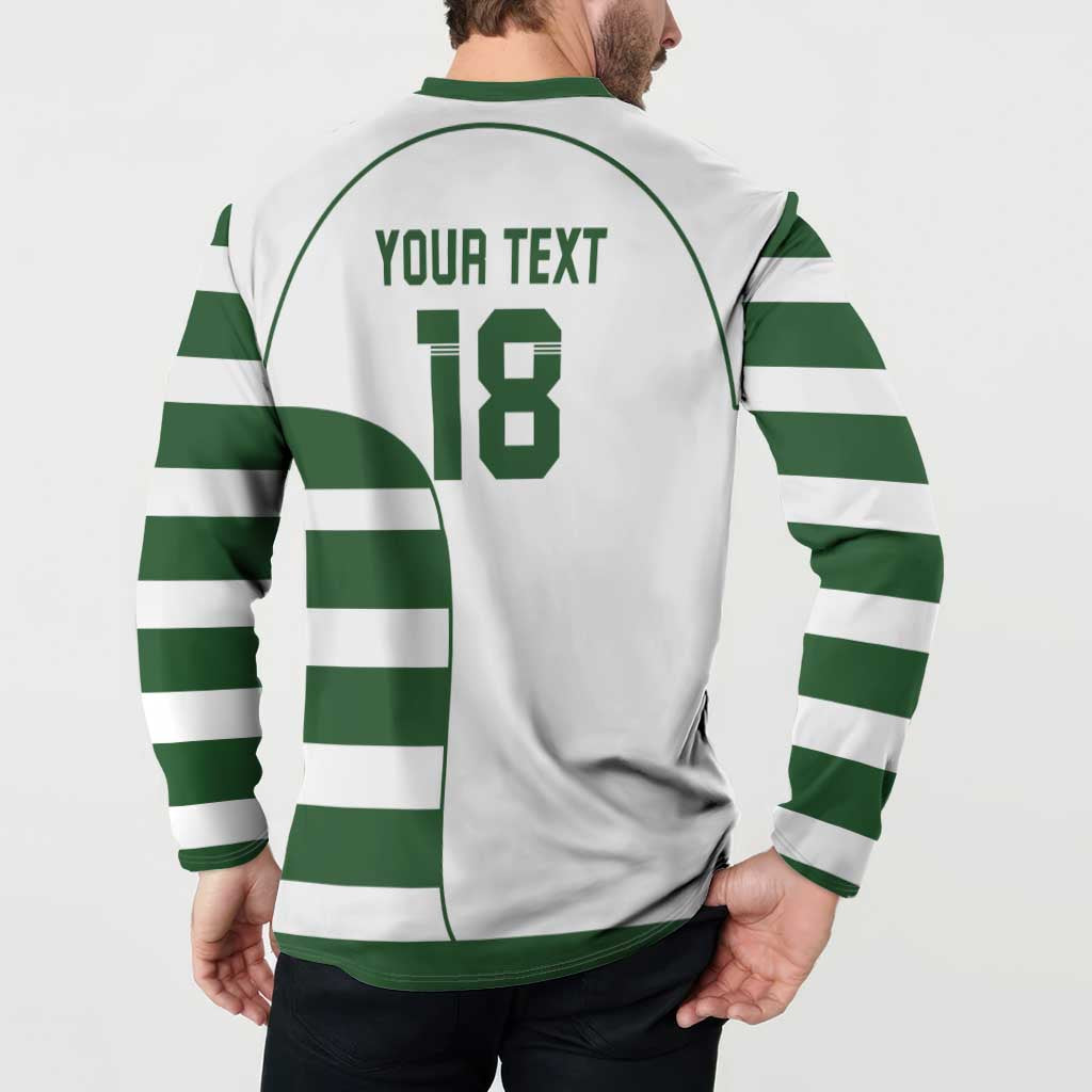 Custom Zimbabwe Rugby Button Sweatshirt The Sables Go Champion - Wonder Print Shop