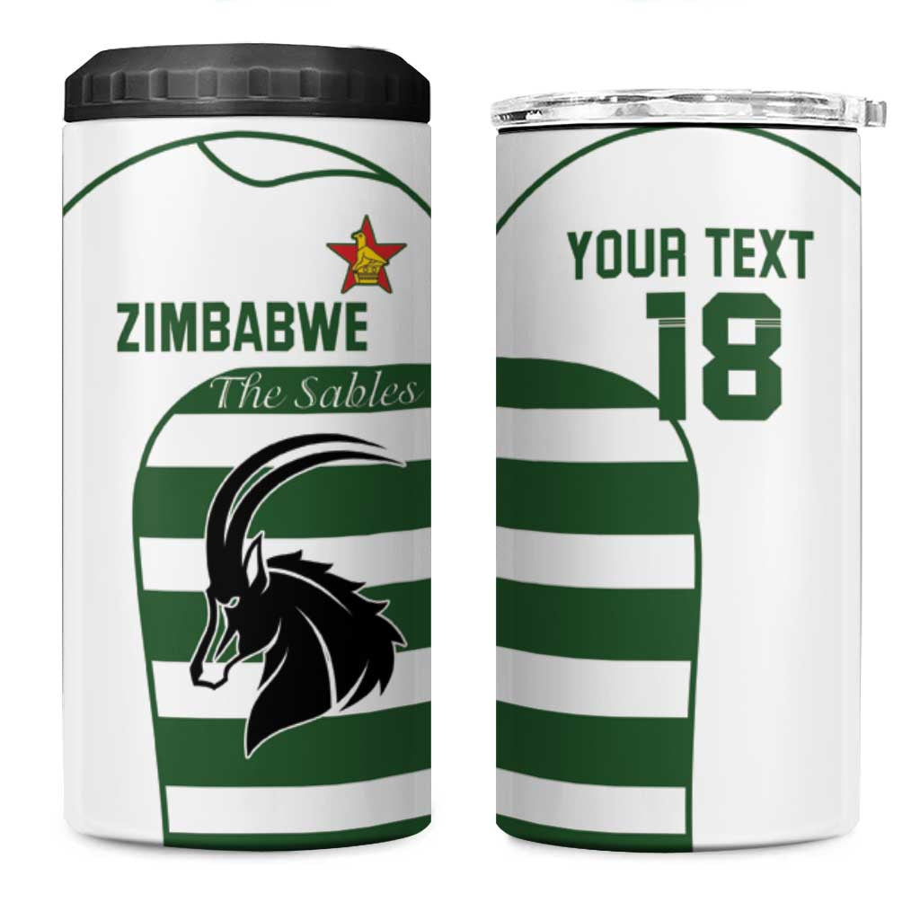 Custom Zimbabwe Rugby 4 in 1 Can Cooler Tumbler The Sables Go Champion - Wonder Print Shop