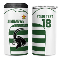 Custom Zimbabwe Rugby 4 in 1 Can Cooler Tumbler The Sables Go Champion - Wonder Print Shop