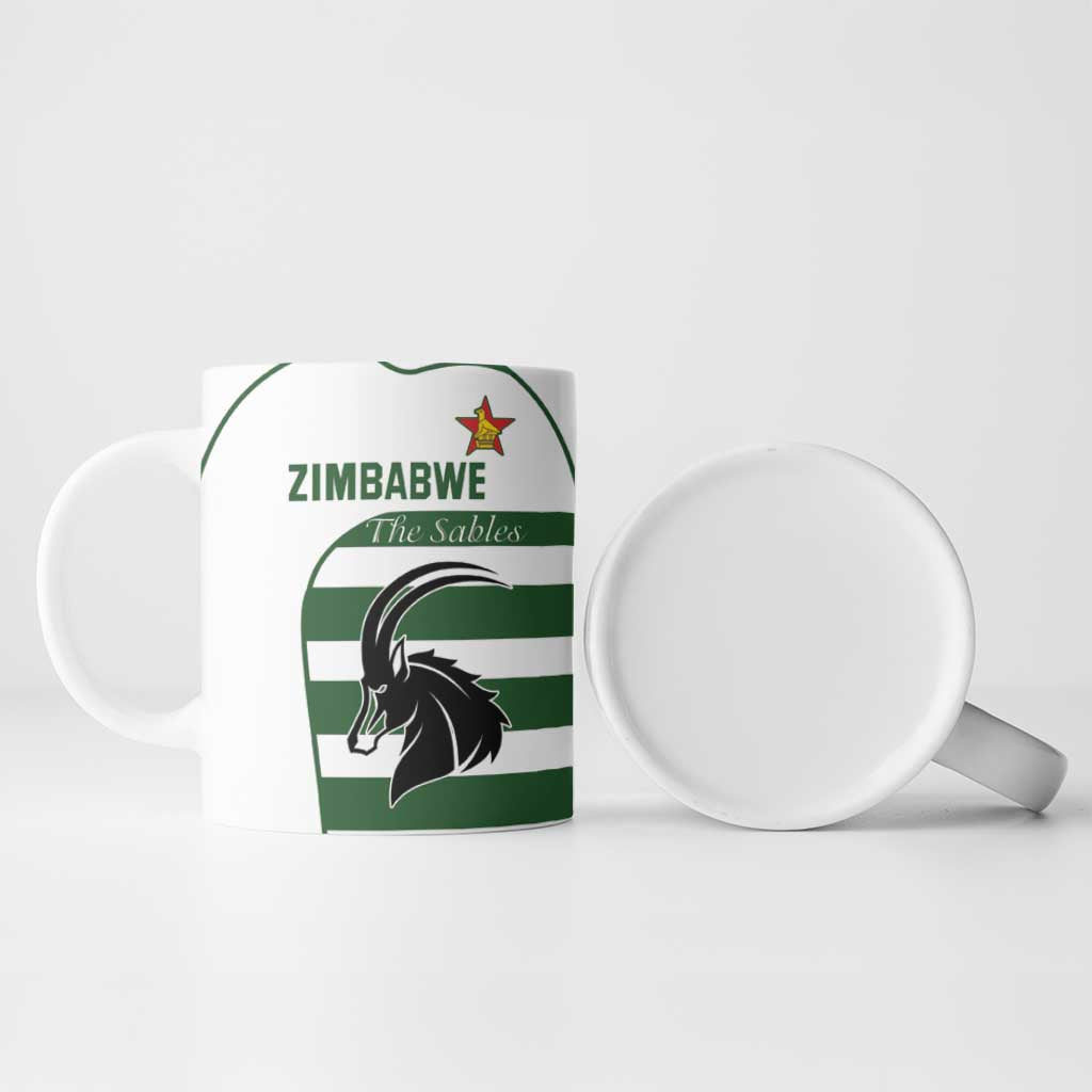 Custom Zimbabwe Rugby Ceramic Mug The Sables Go Champion - Wonder Print Shop