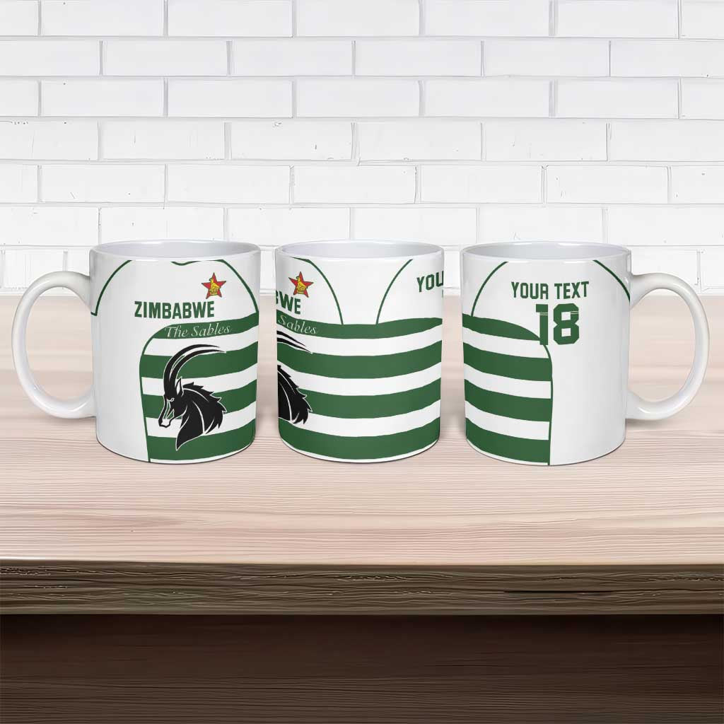 Custom Zimbabwe Rugby Ceramic Mug The Sables Go Champion - Wonder Print Shop