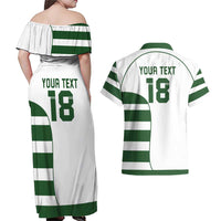 Custom Zimbabwe Rugby Couples Matching Off Shoulder Maxi Dress and Hawaiian Shirt The Sables Go Champion - Wonder Print Shop