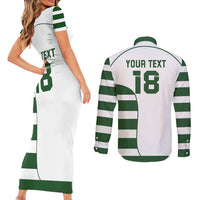 Custom Zimbabwe Rugby Couples Matching Short Sleeve Bodycon Dress and Long Sleeve Button Shirt The Sables Go Champion - Wonder Print Shop