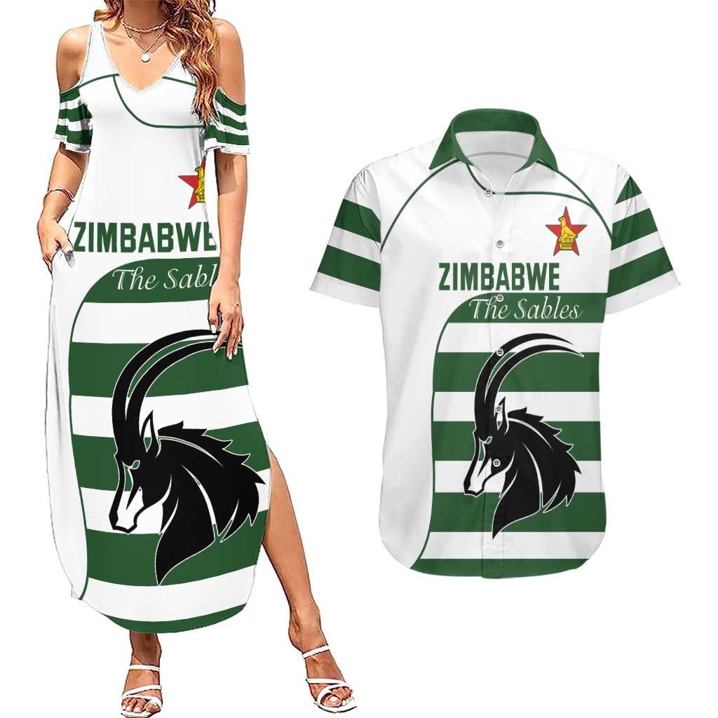 Custom Zimbabwe Rugby Couples Matching Summer Maxi Dress and Hawaiian Shirt The Sables Go Champion - Wonder Print Shop