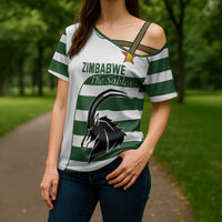 Custom Zimbabwe Rugby Cross Shoulder Shirt The Sables Go Champion - Wonder Print Shop