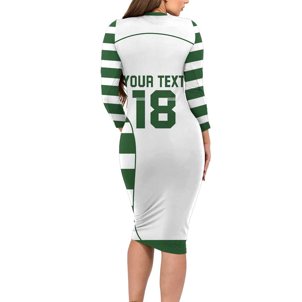 Custom Zimbabwe Rugby Family Matching Long Sleeve Bodycon Dress and Hawaiian Shirt The Sables Go Champion - Wonder Print Shop