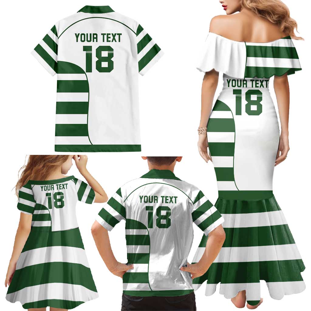 Custom Zimbabwe Rugby Family Matching Mermaid Dress and Hawaiian Shirt The Sables Go Champion - Wonder Print Shop