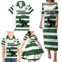 Custom Zimbabwe Rugby Family Matching Puletasi and Hawaiian Shirt The Sables Go Champion - Wonder Print Shop
