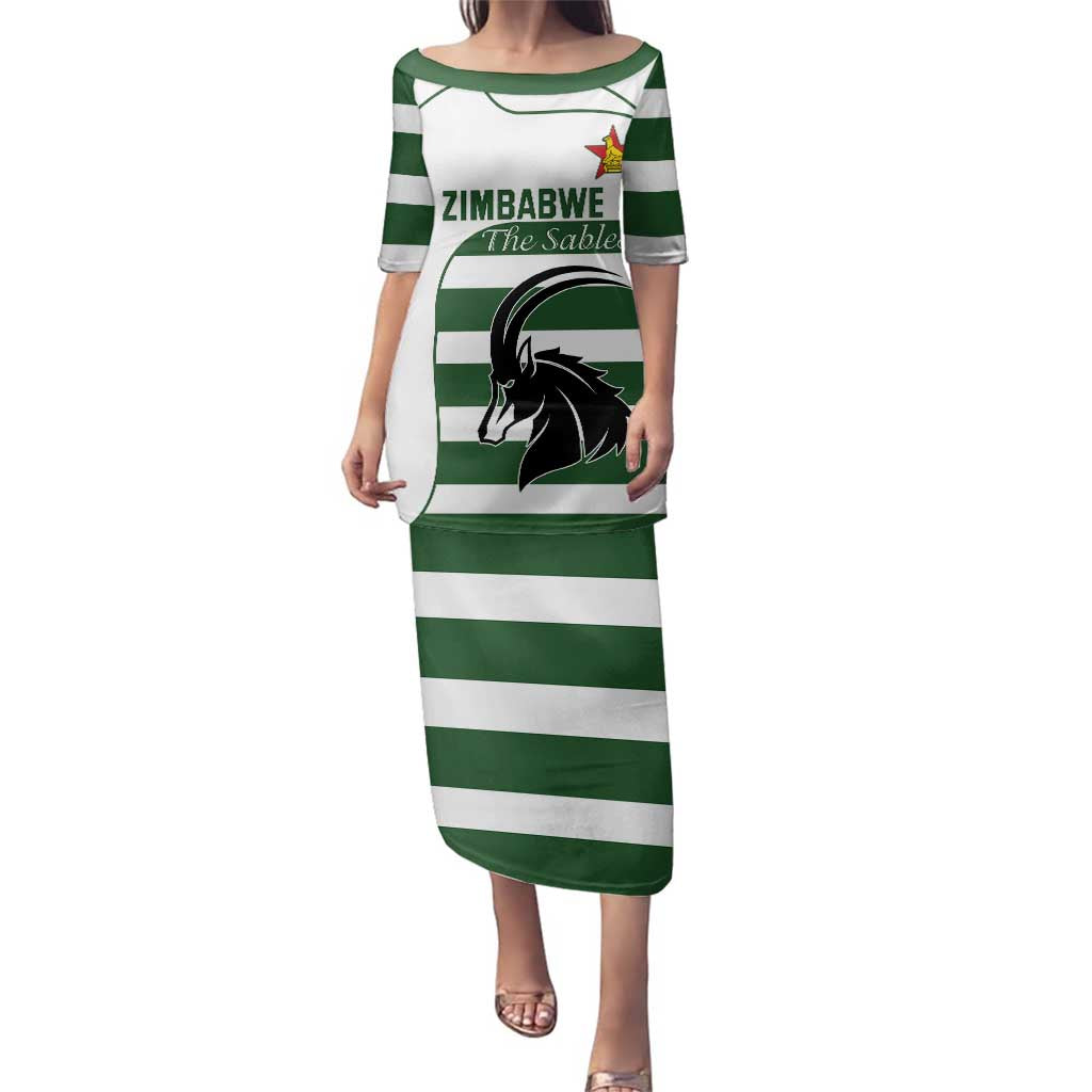 Custom Zimbabwe Rugby Family Matching Puletasi and Hawaiian Shirt The Sables Go Champion - Wonder Print Shop