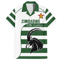 Custom Zimbabwe Rugby Family Matching Short Sleeve Bodycon Dress and Hawaiian Shirt The Sables Go Champion - Wonder Print Shop