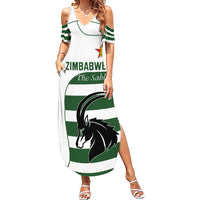 Custom Zimbabwe Rugby Family Matching Summer Maxi Dress and Hawaiian Shirt The Sables Go Champion - Wonder Print Shop