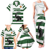 Custom Zimbabwe Rugby Family Matching Tank Maxi Dress and Hawaiian Shirt The Sables Go Champion - Wonder Print Shop