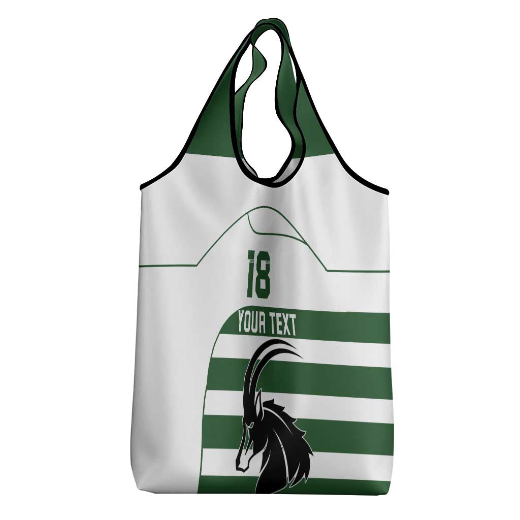 Custom Zimbabwe Rugby Grocery Bag The Sables Go Champion - Wonder Print Shop