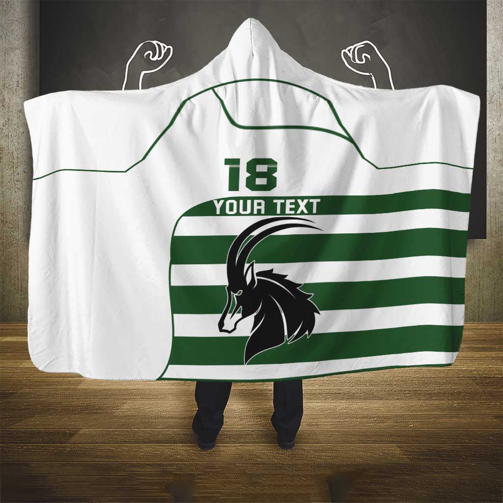 Custom Zimbabwe Rugby Hooded Blanket The Sables Go Champion - Wonder Print Shop